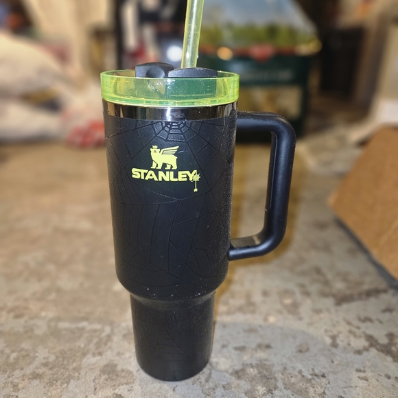 Stanley Other - Stanley Black Tumbler with Neon Green Lid